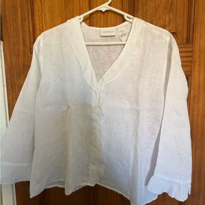 Liz Claiborne 100%  Linen women’s blouse